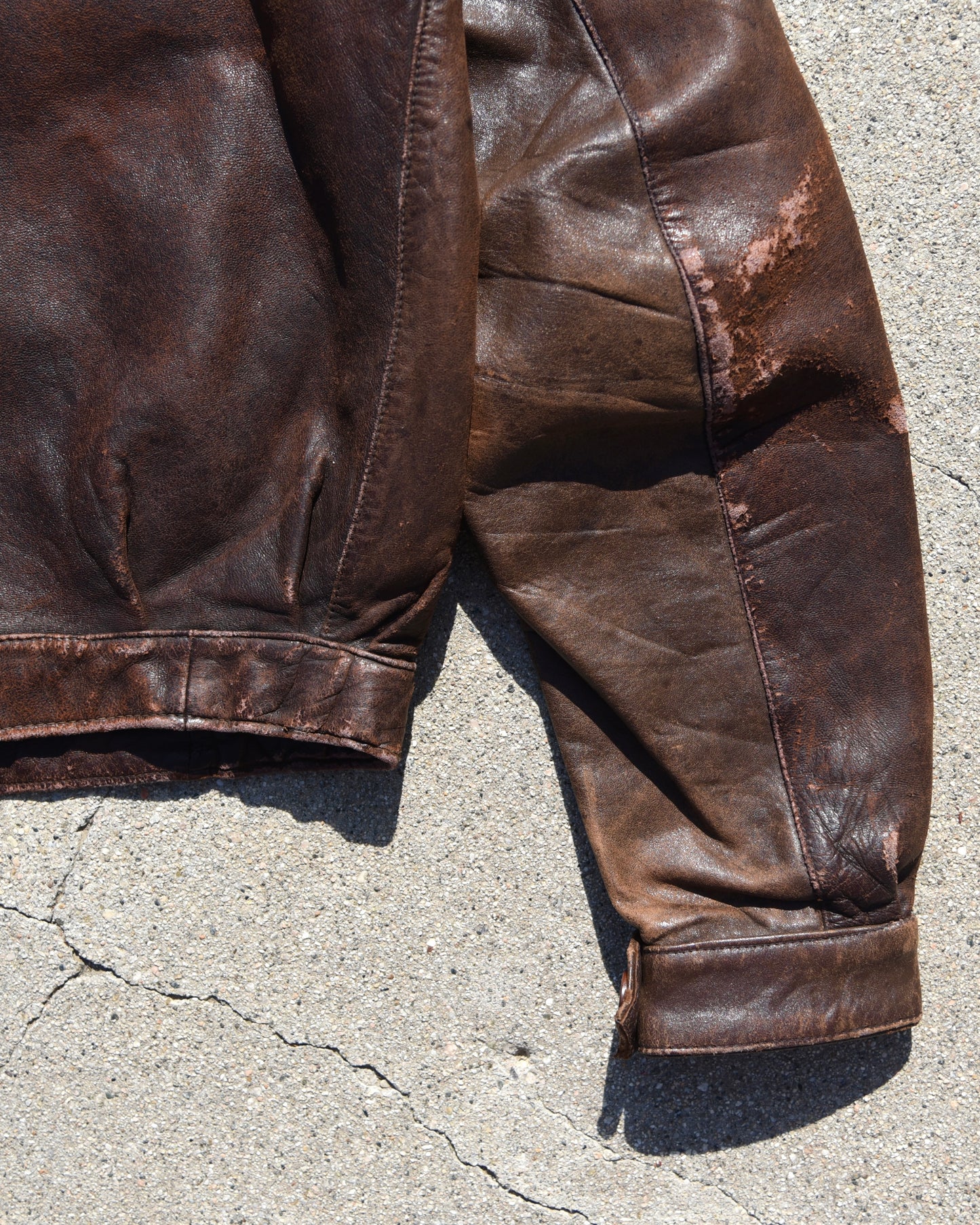 1930s French Cyclist Horsehide Leather Jacket