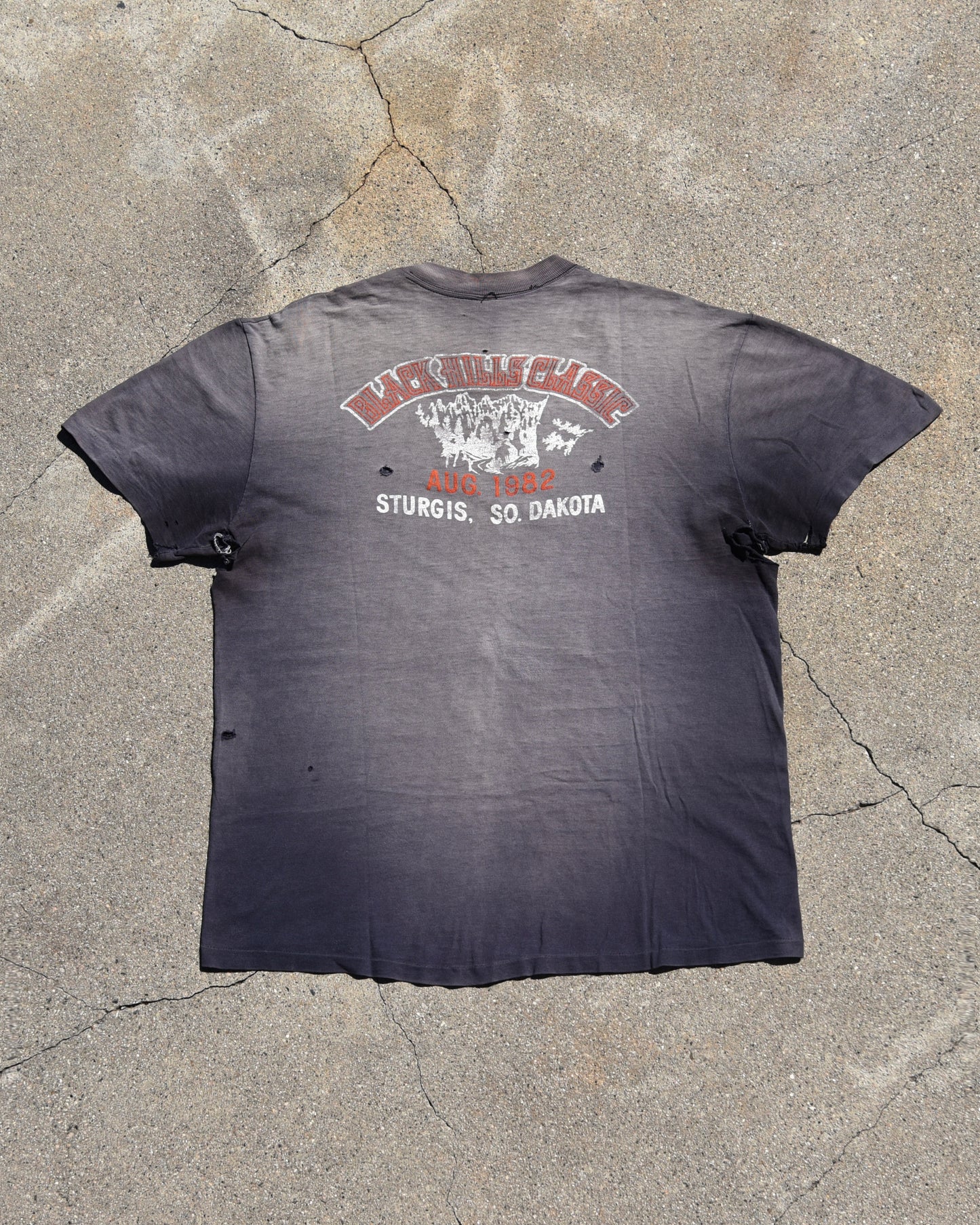 1980s Sun Faded Life In The Fast Lane Harley Tshirt