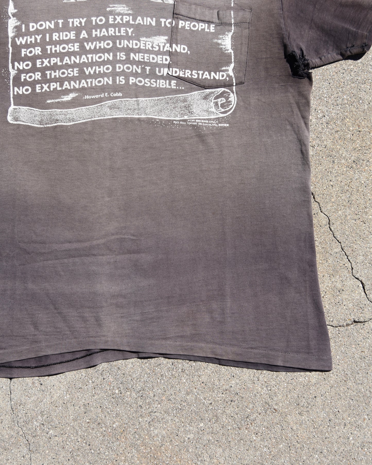 1980s Sun Faded Harley Rider Tshirt