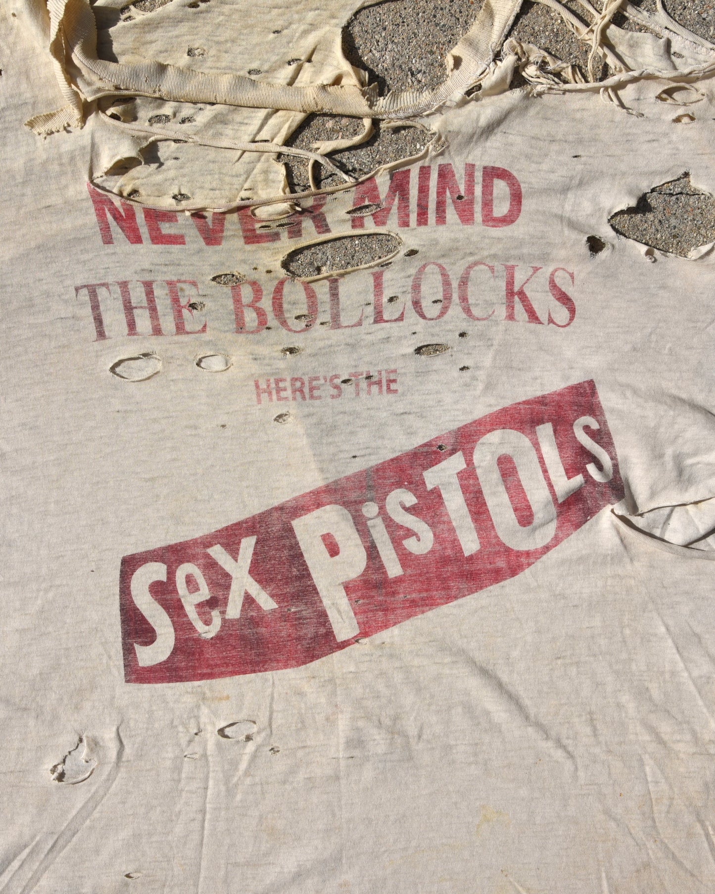 1980s Vintage Sex Pistols Never Mind The Bollocks Thrashed Tshirt