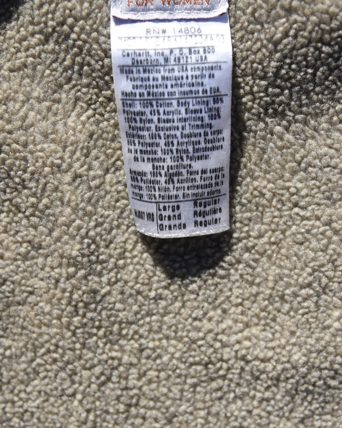 Carhartt WJ097 VRS Detroit Jacket - Large