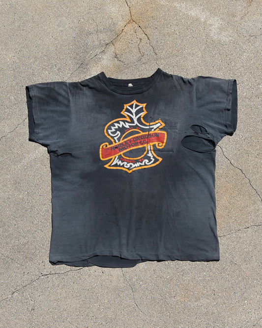 1970s Sun Faded Harley Davidson Pocket Tshirt