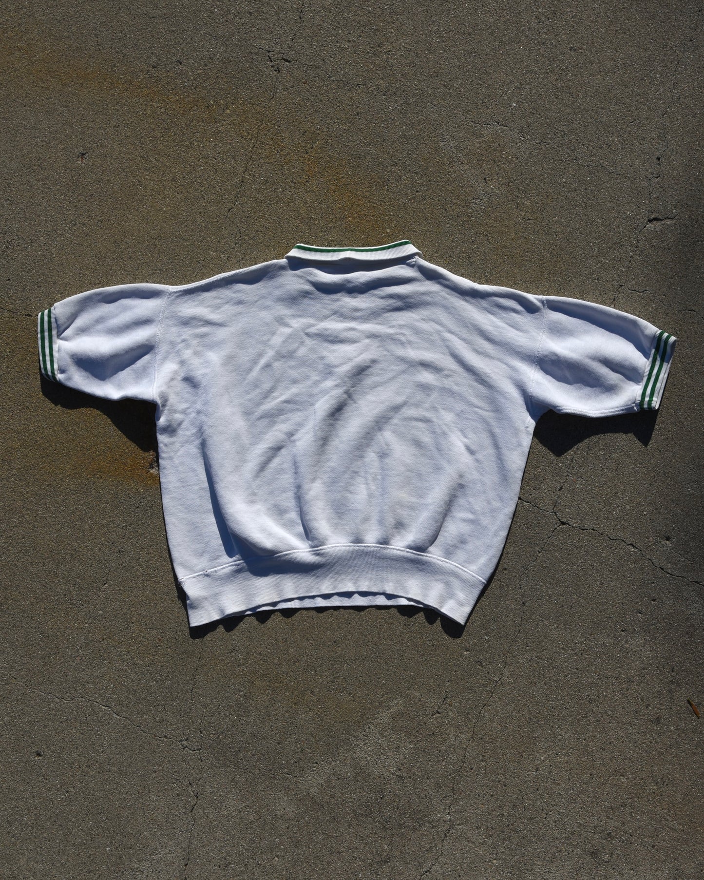 1950s Russell Southern Los Alamos Swimming Ringer Quarter Zip Sweatshirt Large