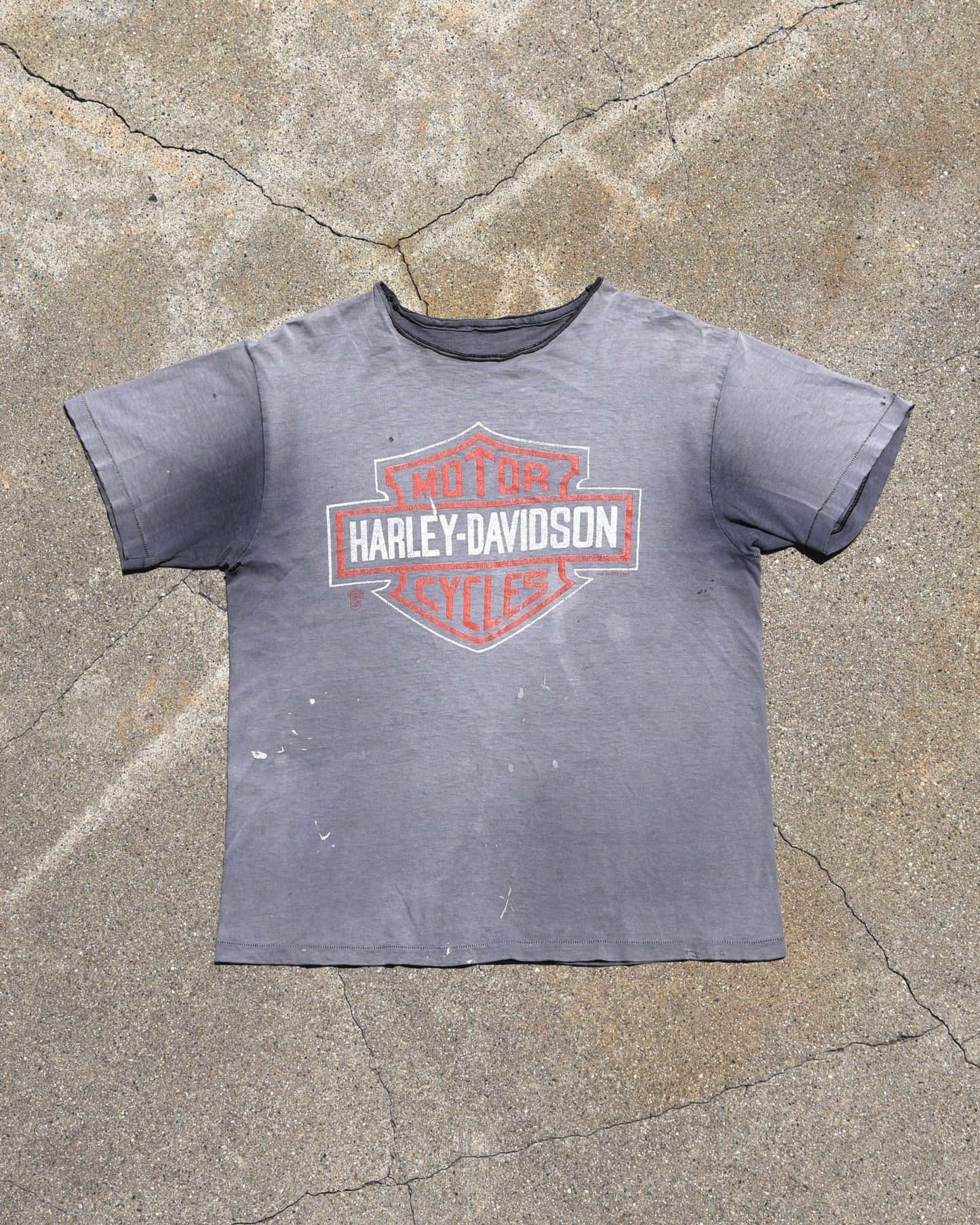 1980s Sun Faded Mancuso Harley Davidson Tshirt