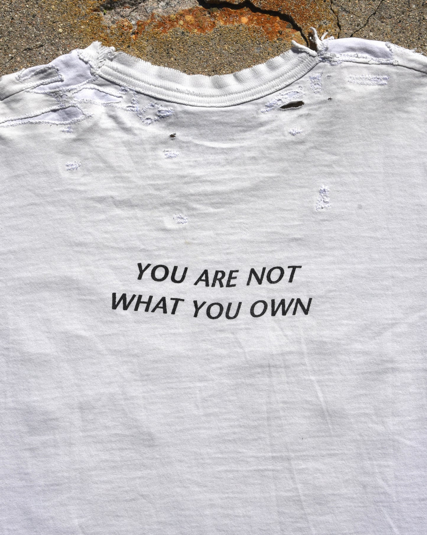1990s Thrashed and Repaired This Is Not A Fugazi Tshirt