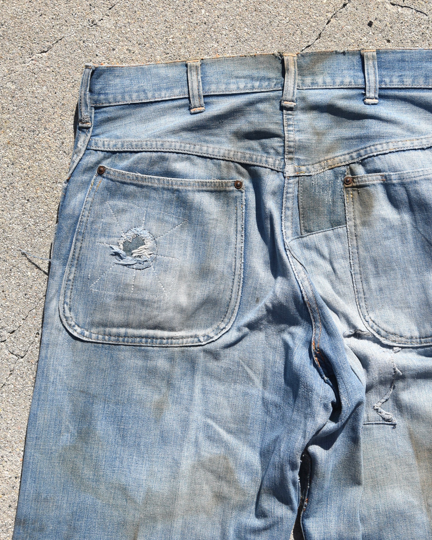 1950s Repaired Selvedge Carpenter Denim Jeans