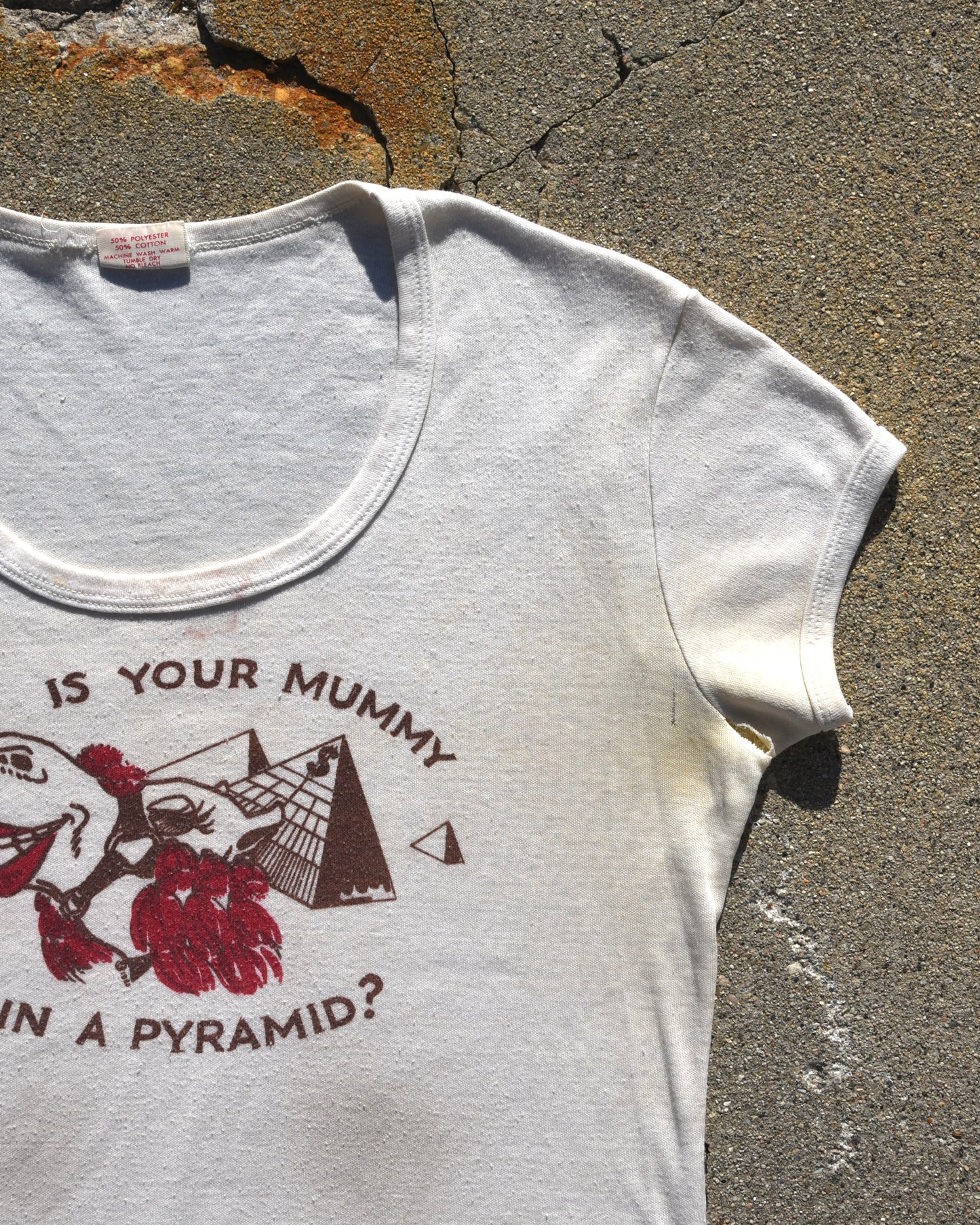 1960s Is Your Mummy In A Pyramid Souvenir Tshirt