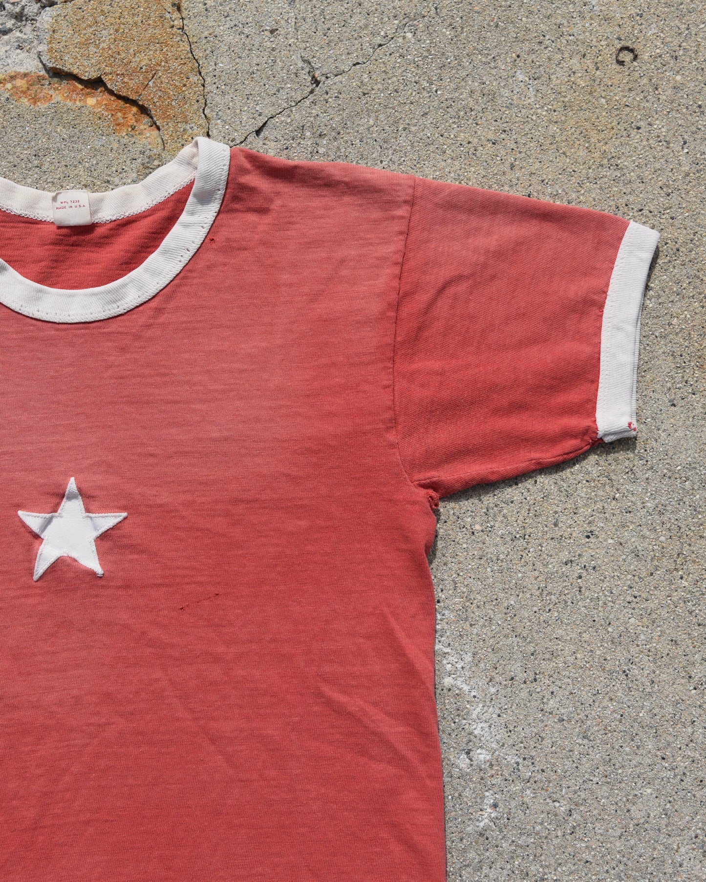 1950s Sun Faded Star Ringer Tshirt