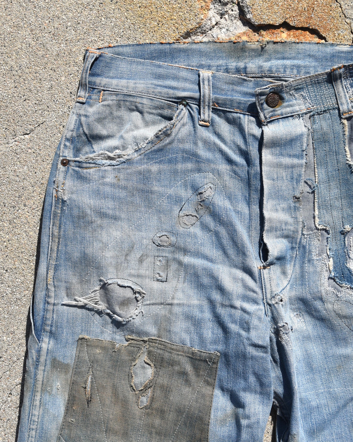 1950s Repaired Selvedge Carpenter Denim Jeans