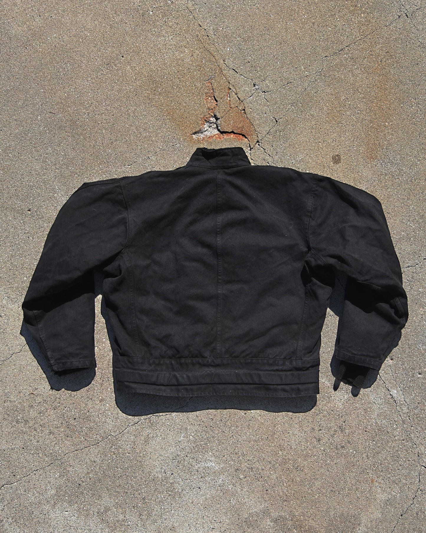 1960s Swedish Motorcycle Dispatch Jacket Overdyed Black