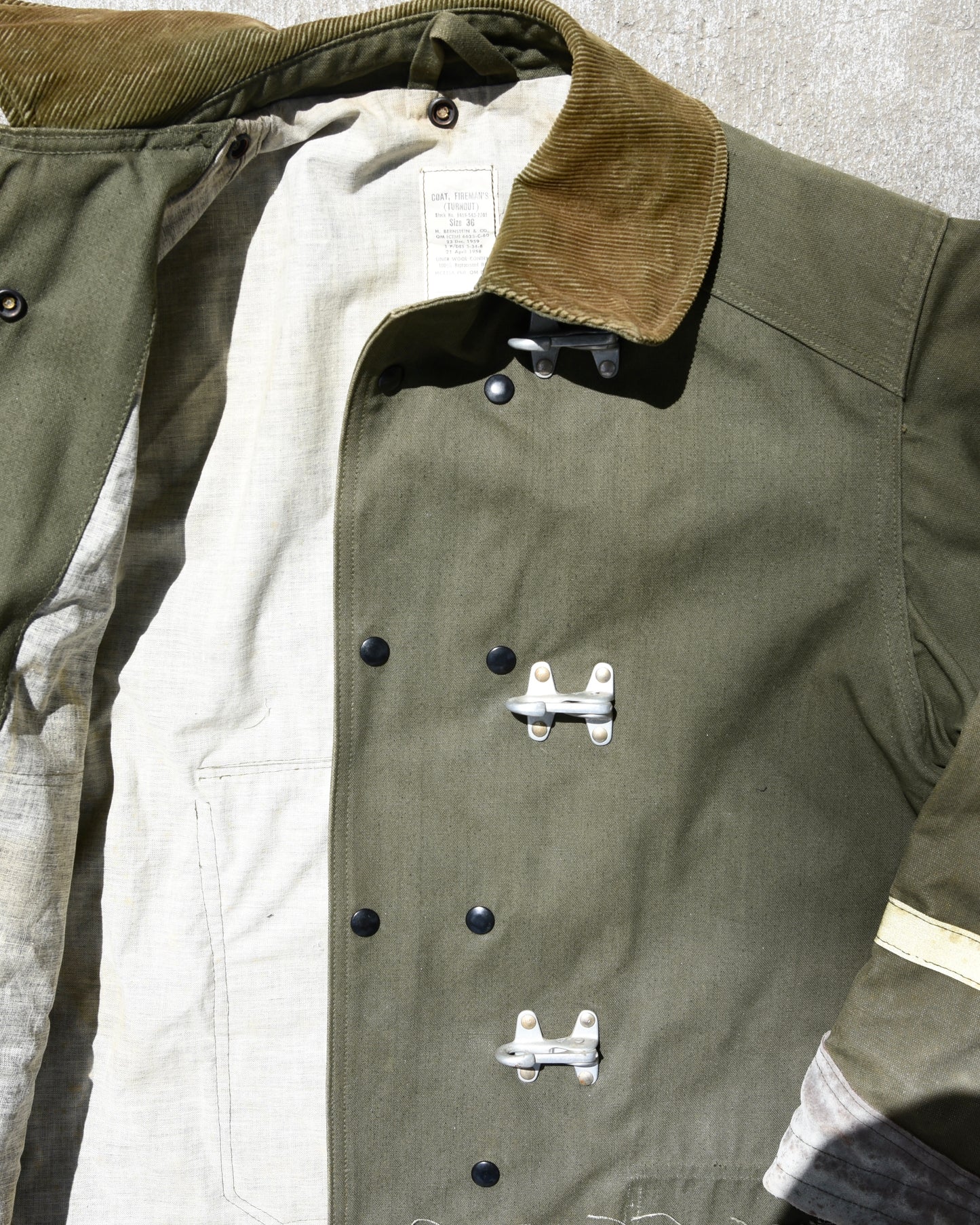 Fireman’s Turnout Coat 1950's Upcycled Custom Boxy Fit