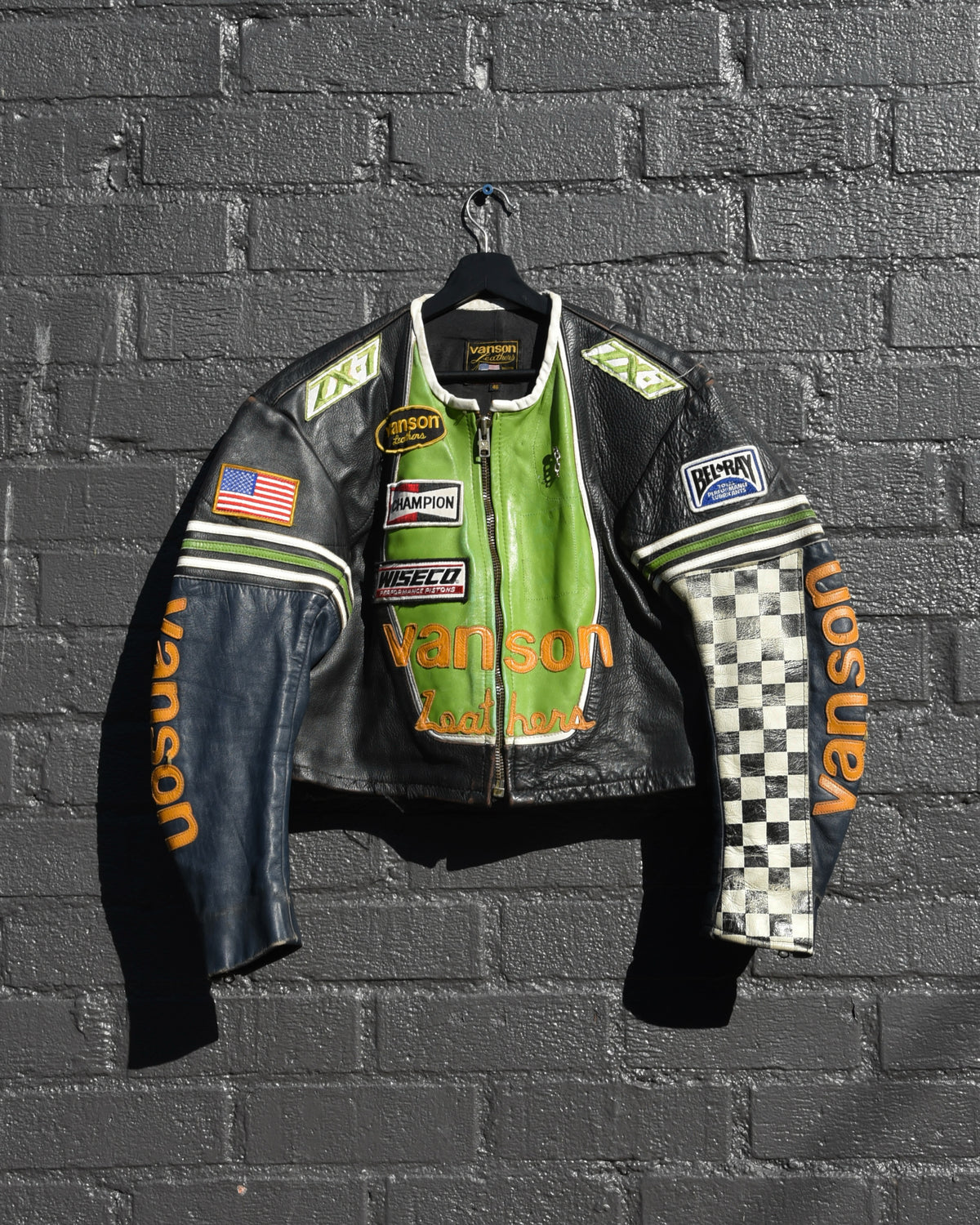 1990s Vanson One Star Pit Stop Motorsport Racing Jacket