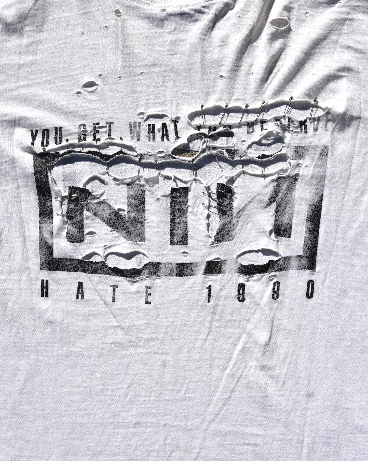 Nine Inch Nails Hate 1990 You Get What You Deserve Tshirt Oneita XL