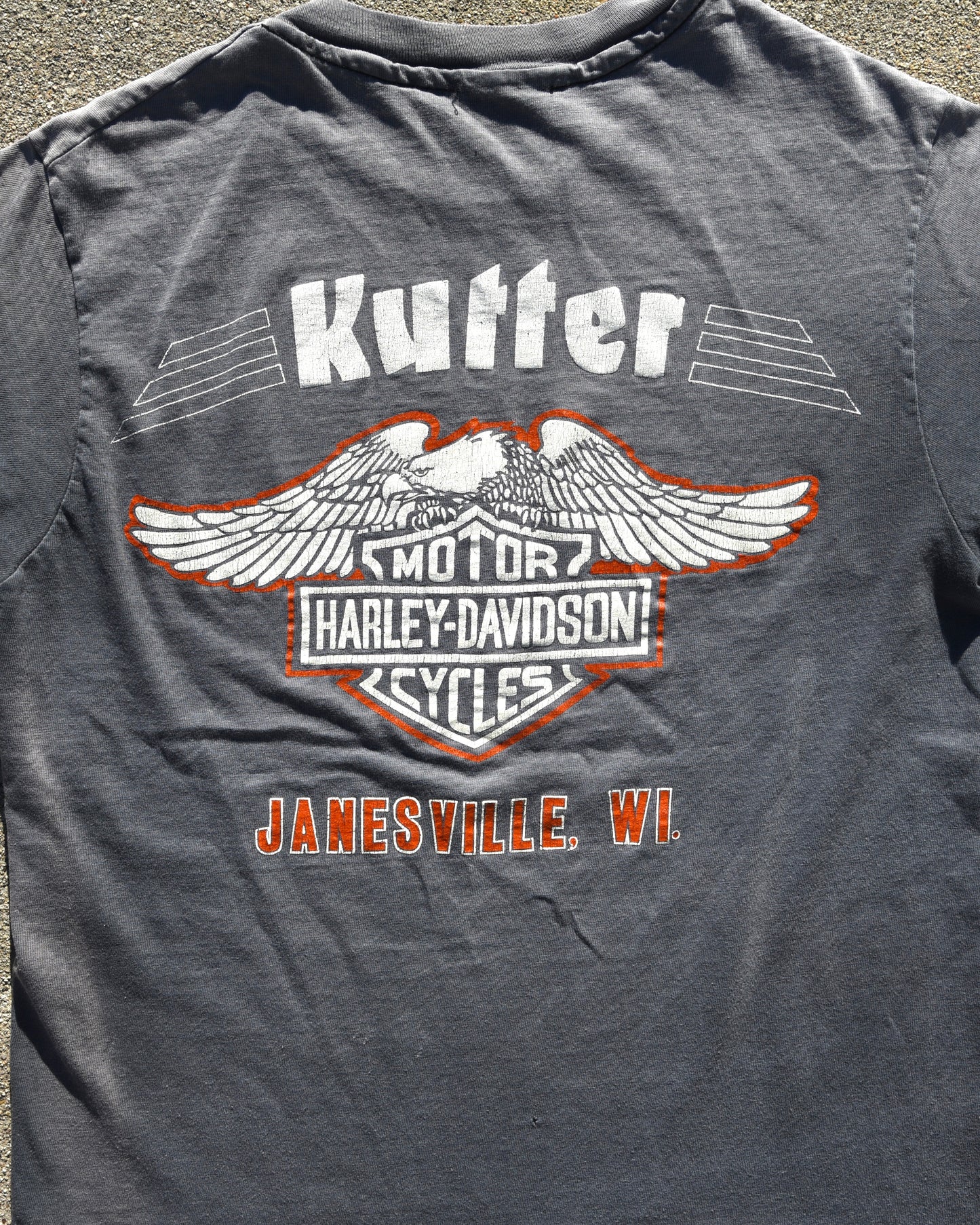 1980s Faded Harley This Birds For You Tshirt