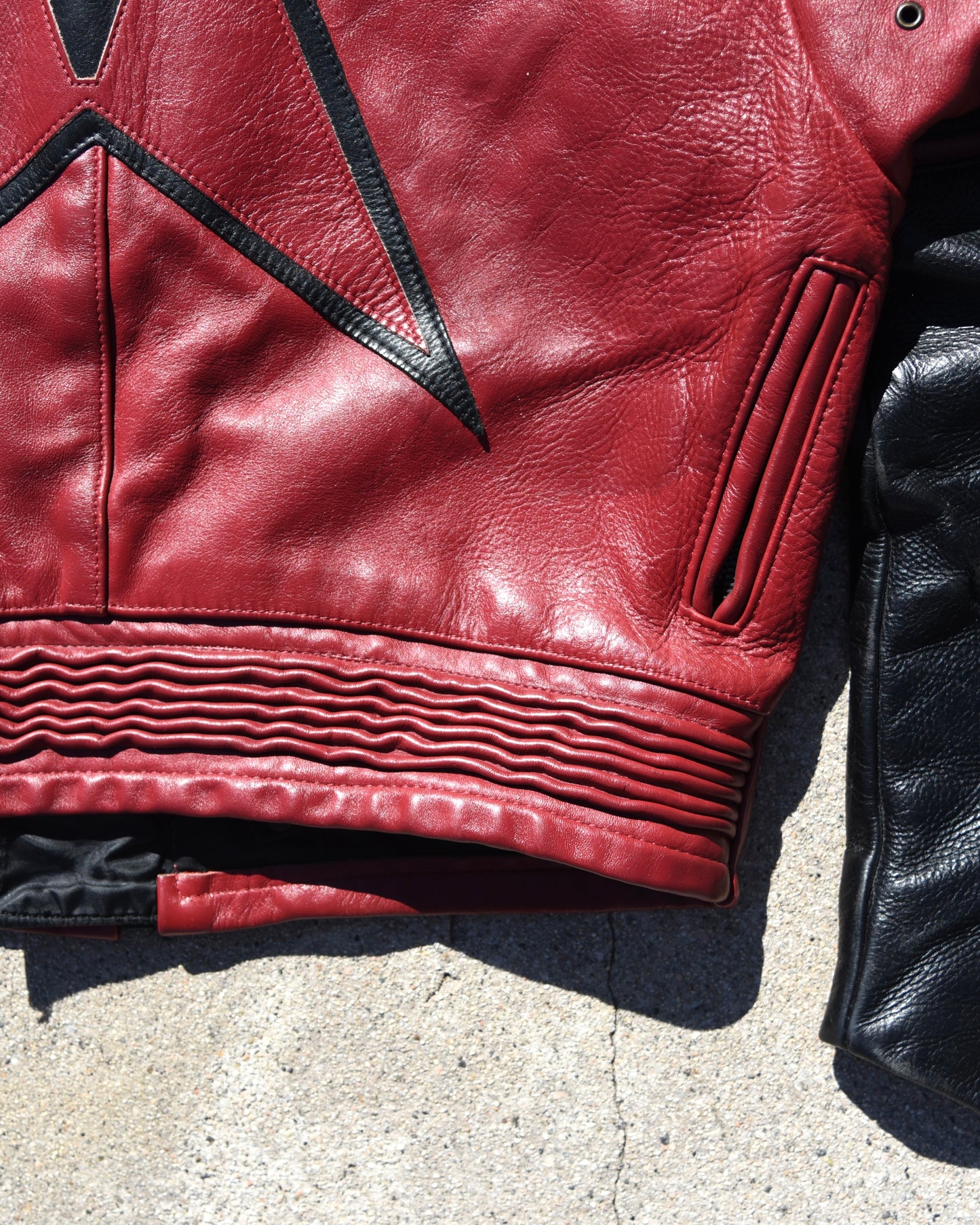 1990s Vanson Star Racing Motorcycle Jacket Size 42