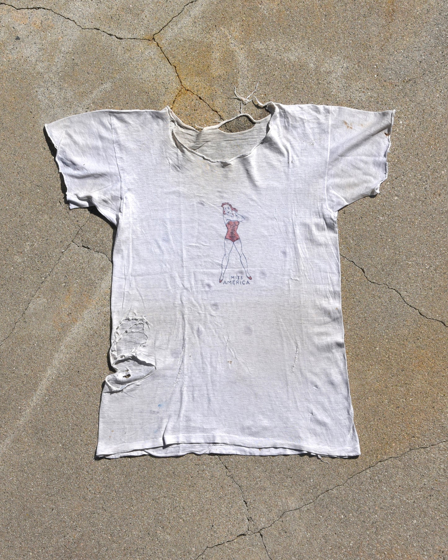 1950s Miss America Stenciled Tshirt