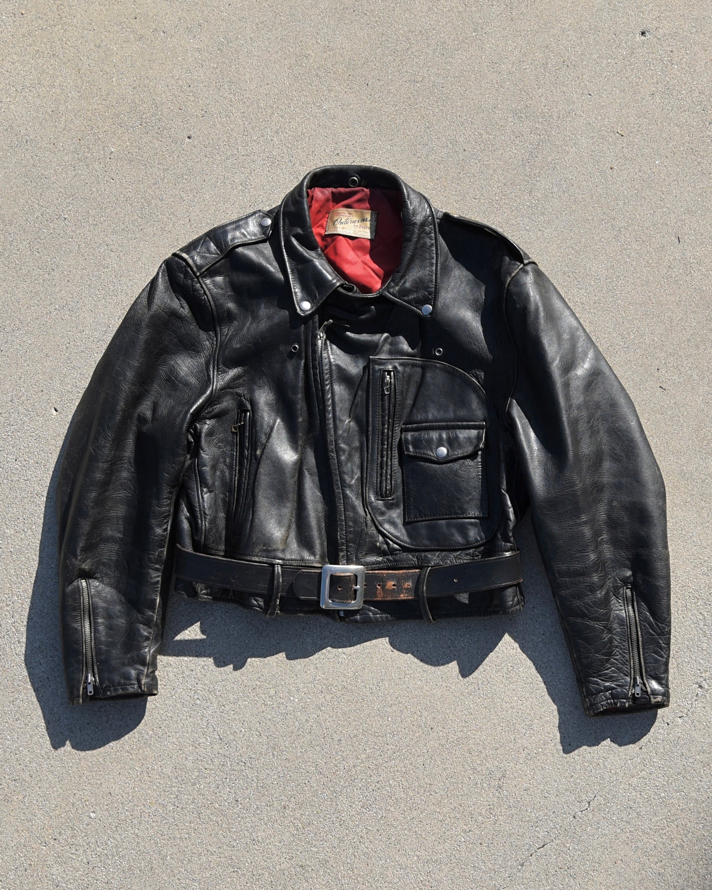 1950s Hercules Horsehide D-Pocket Motorcycle Jacket