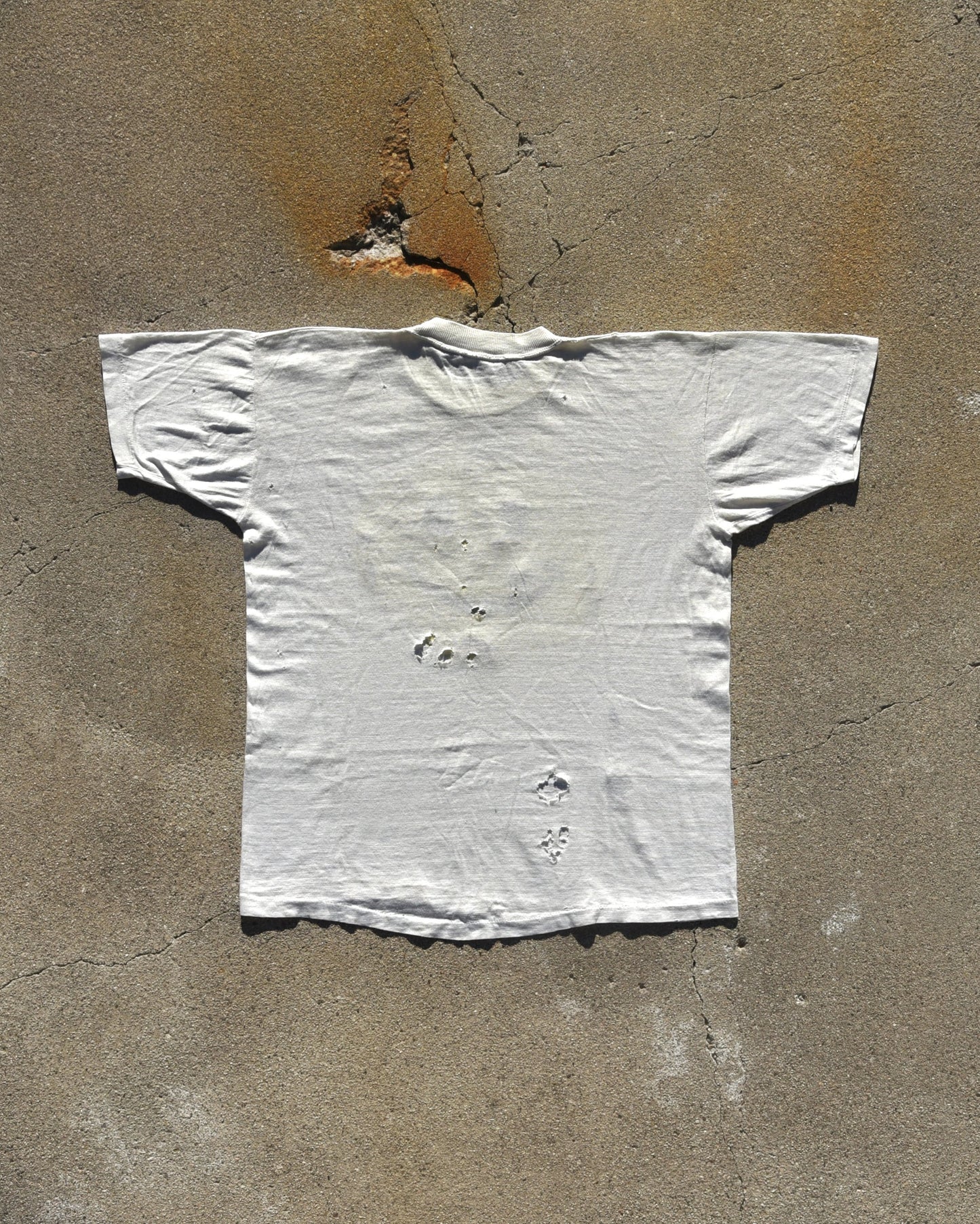 1980s Thrashed and Repaired Smiley Face Tshirt
