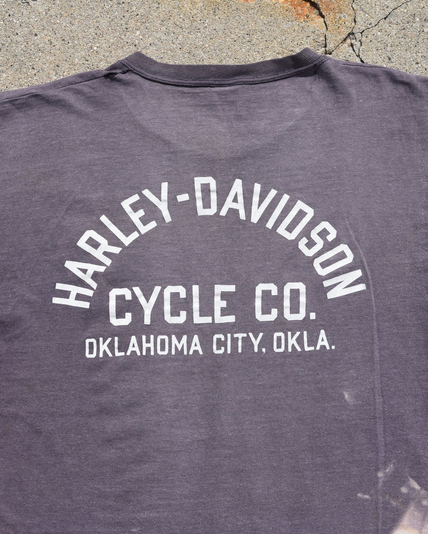 1970s Sun Faded Harley Davidson Oklahoma City Tshirt