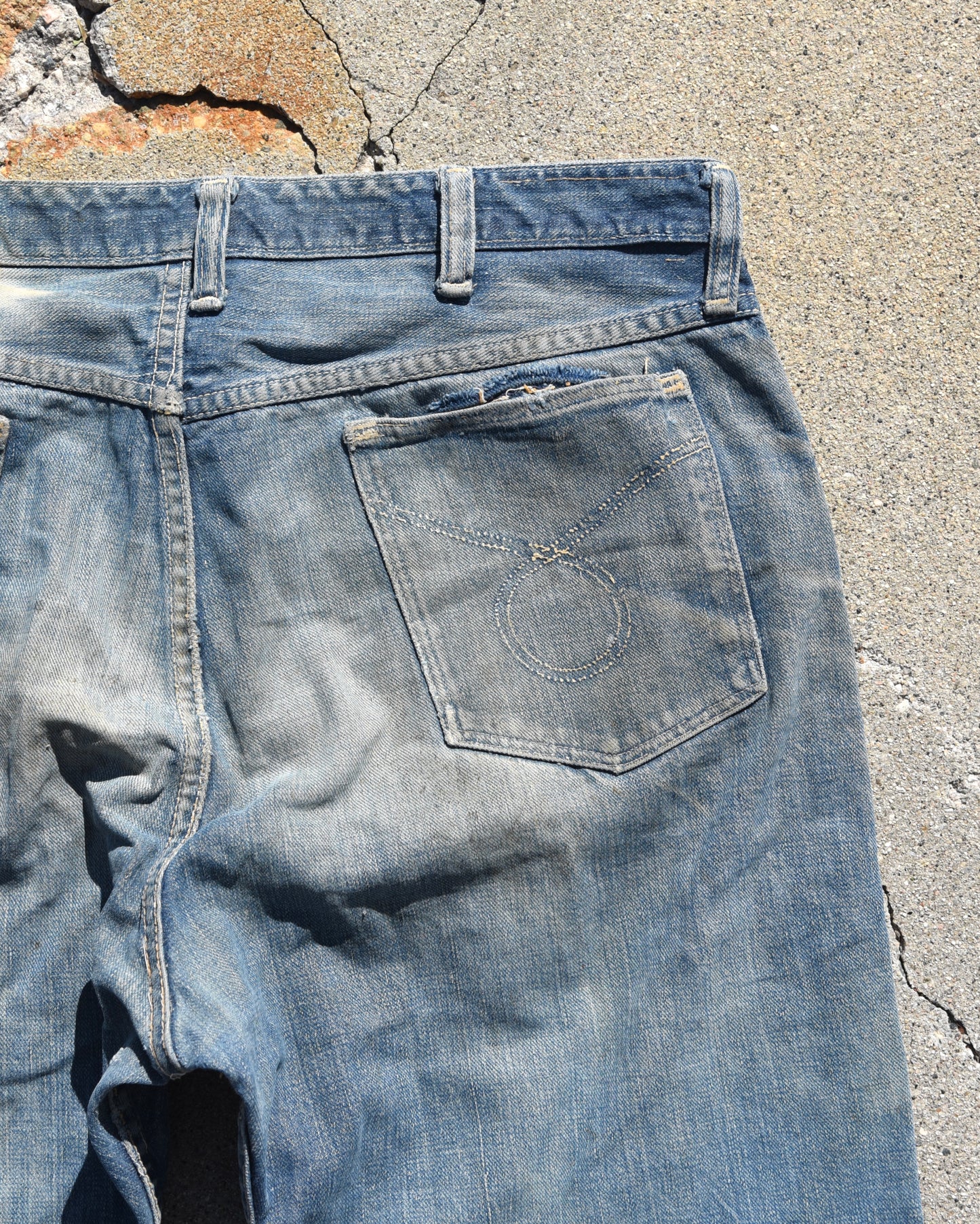 1950s Sun Faded Anthony’s Buckhide Carpenter Denim Jeans