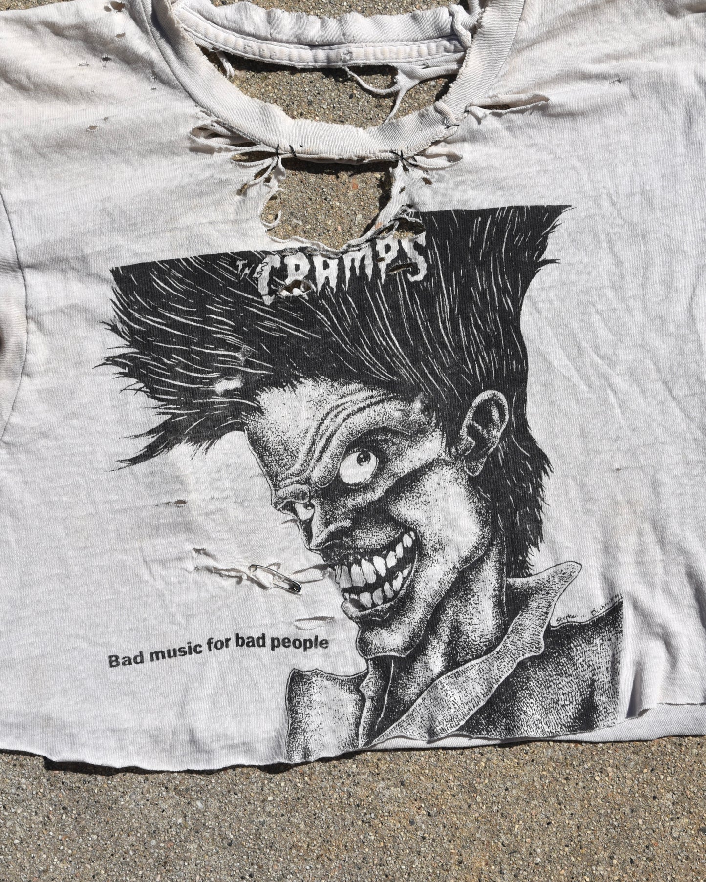 1980s Thrashed The Cramps Cropped Tshirt