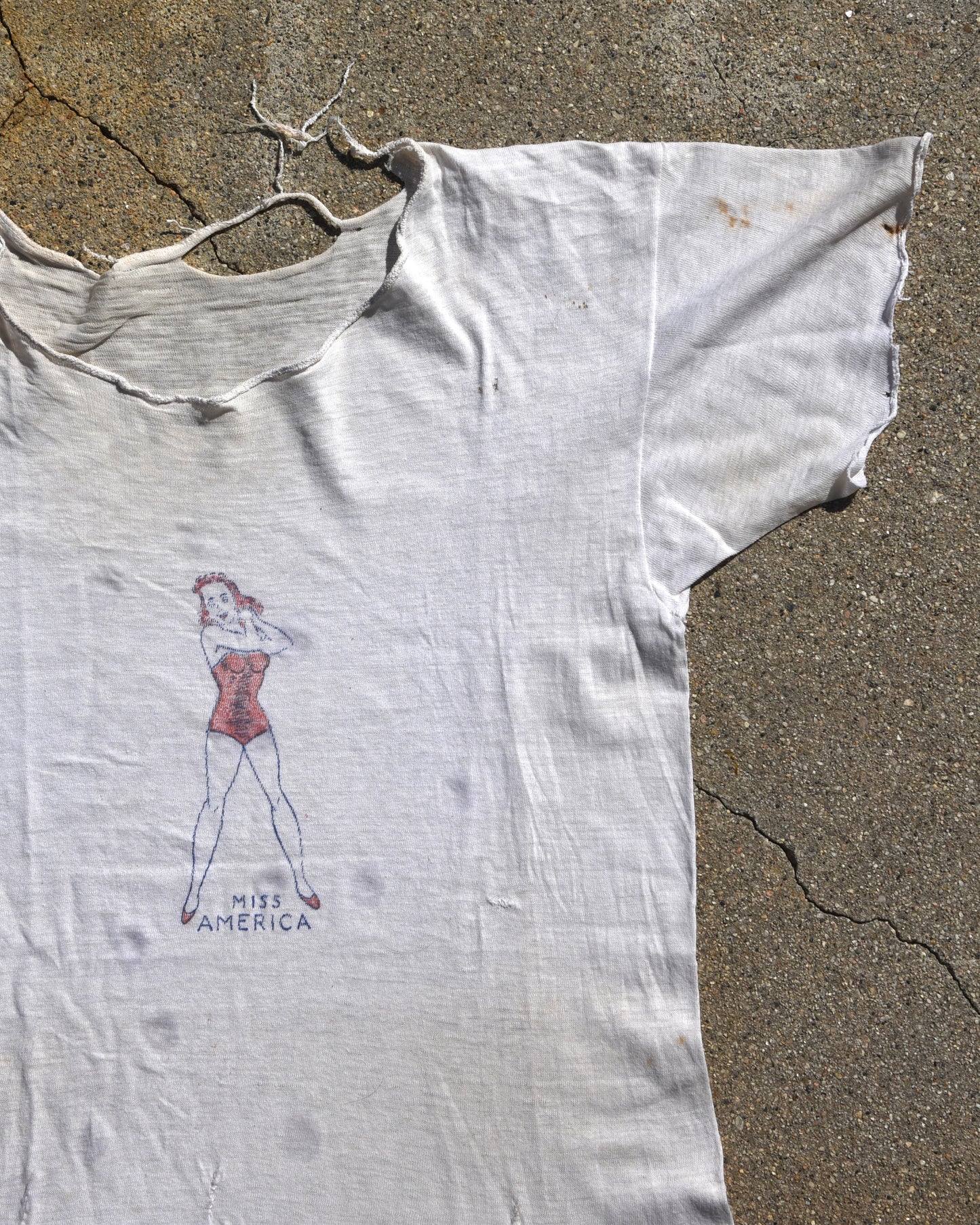 1950s Miss America Stenciled Tshirt