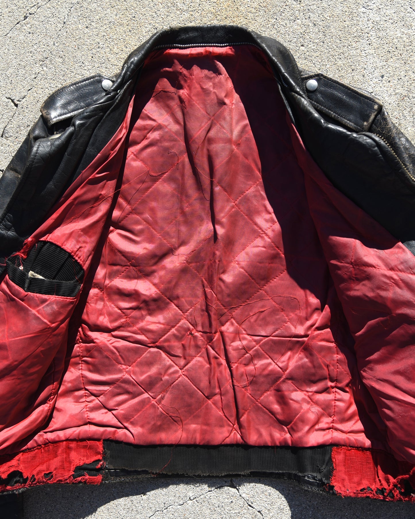 1940s Horsehide Leather Motorcycle Moto Jacket - Thrashed