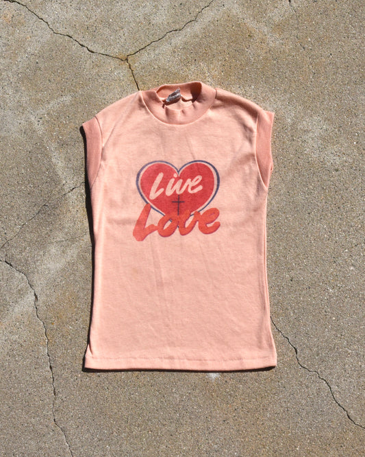 1970s Live + Love Femme Tshirt