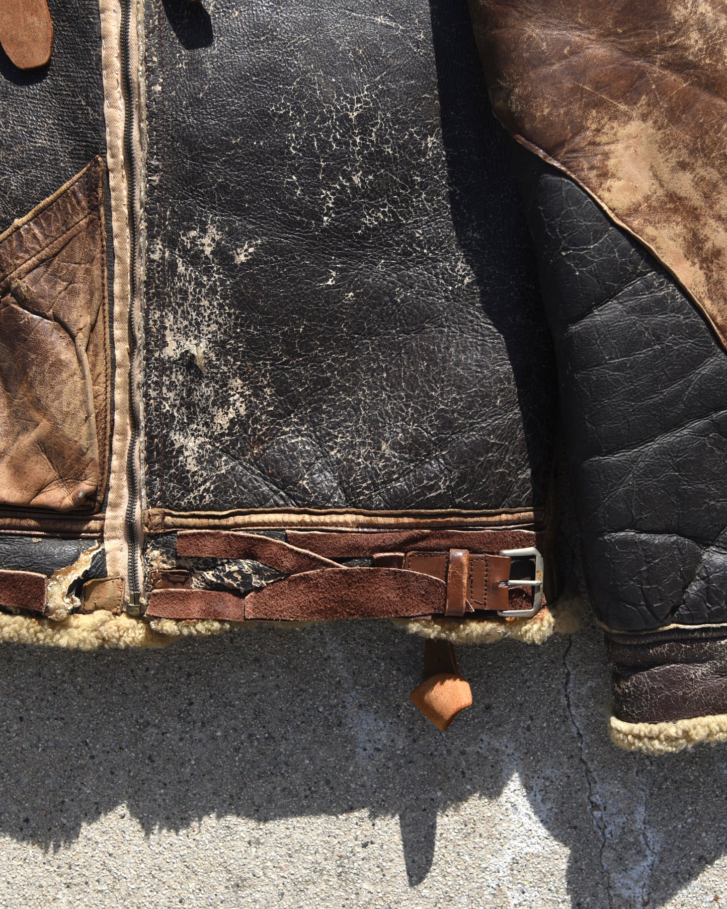 1940s U.S. Army B3 Shearling Leather Jacket