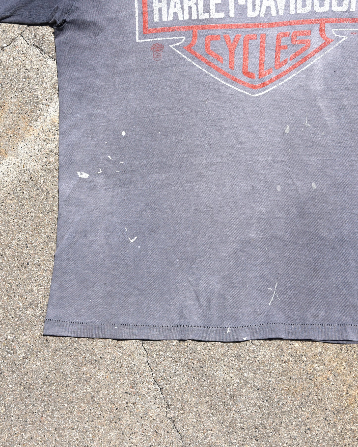 1980s Sun Faded Mancuso Harley Davidson Tshirt