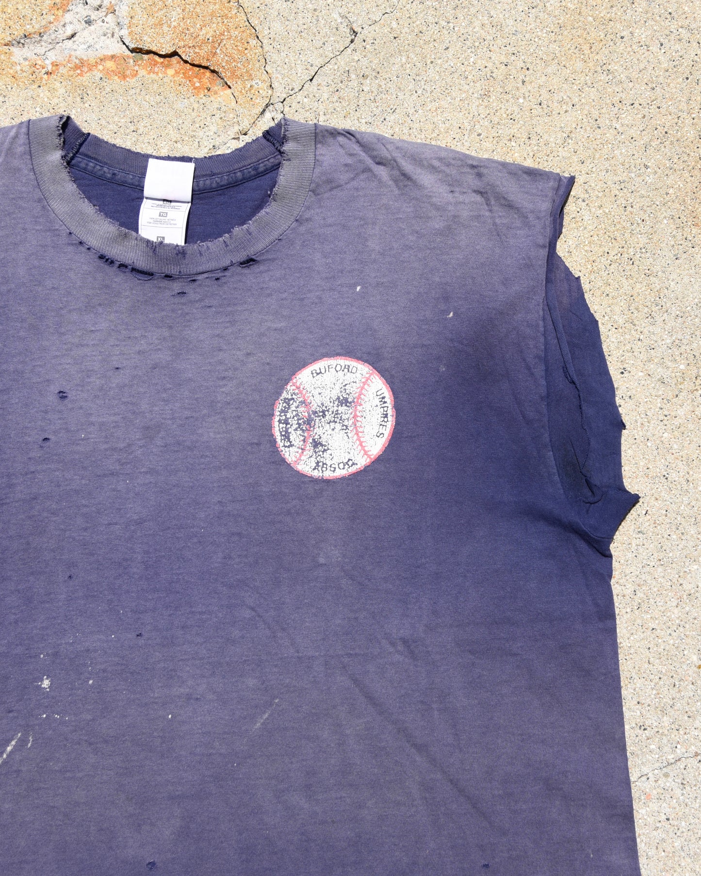 1990s Thrashed and Sun Faded Baseball Cutoff Tshirt