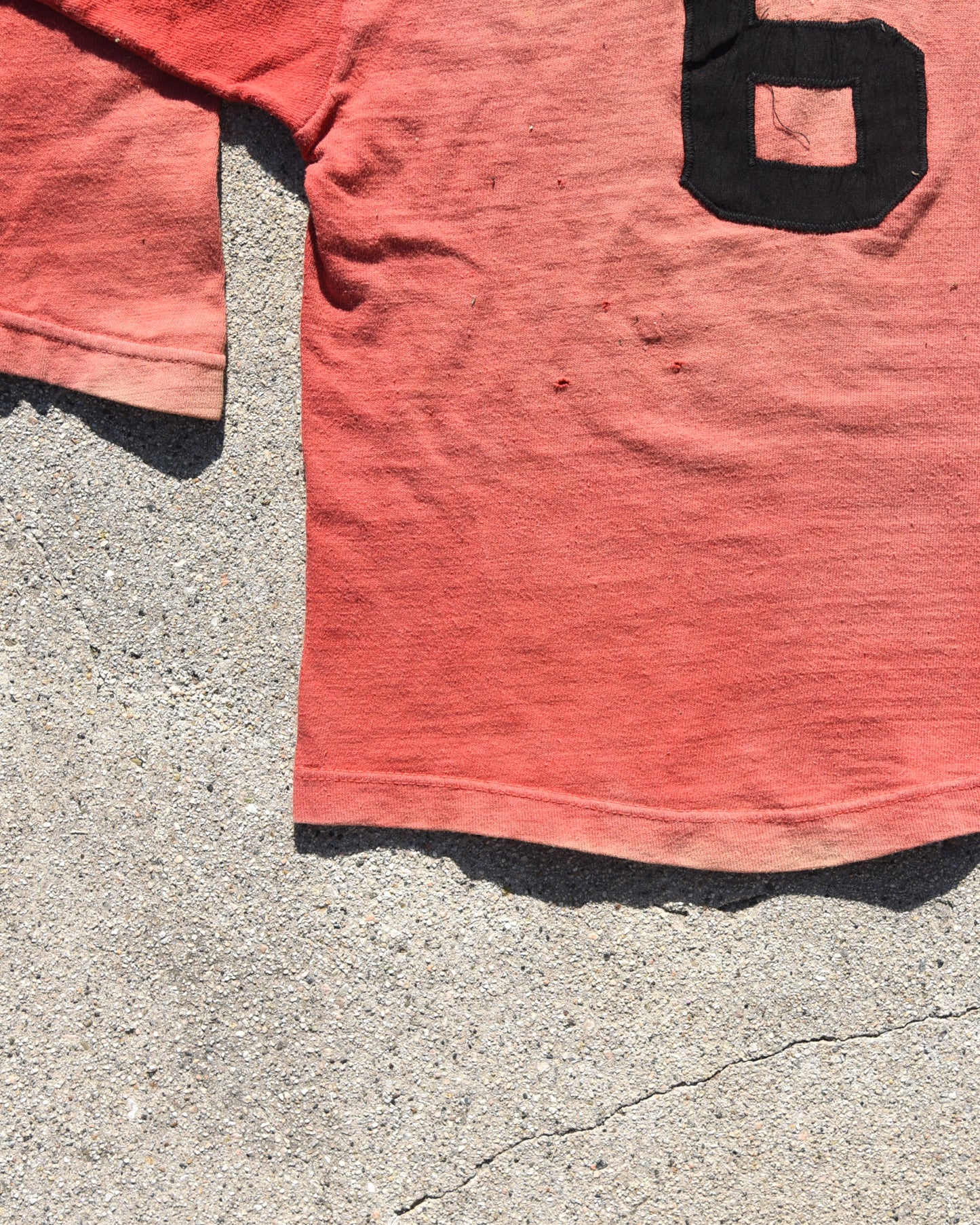 1950s Sun Faded Two Tone Cotton Football Jersey