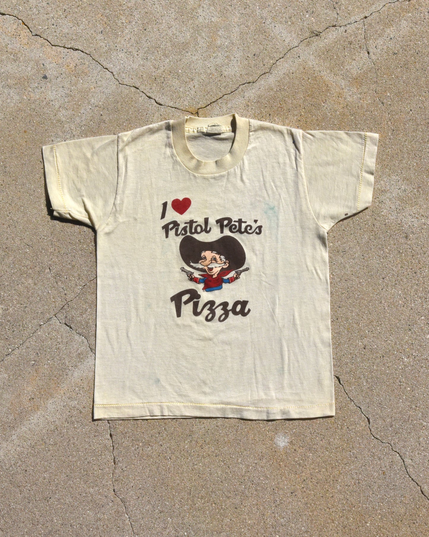 1980s I Love Pistol Pete’s Pizza Femme Tshirt