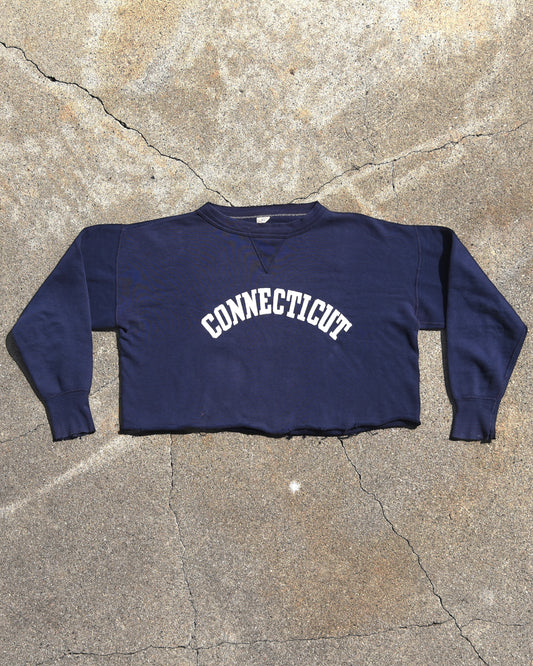 1960s Connecticut Single V Cropped Sweatshirt