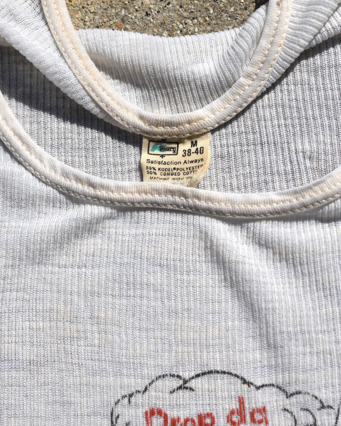 1960s Drop da Gun, Louie! Stenciled Tank Top