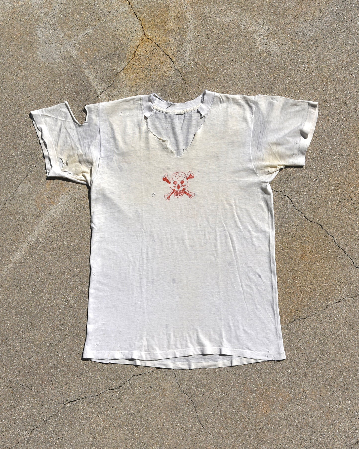 1960s Thrashed Skull Tshirt