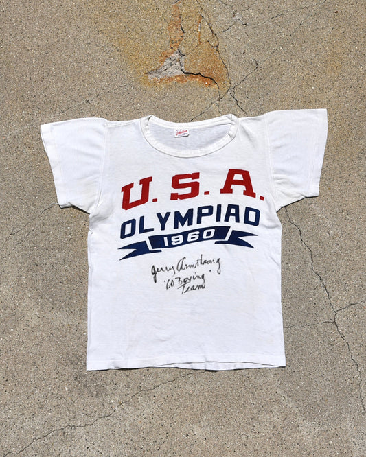 1960s USA Olympiad Tshirt - Worn & Signed by Jerry Armstrong