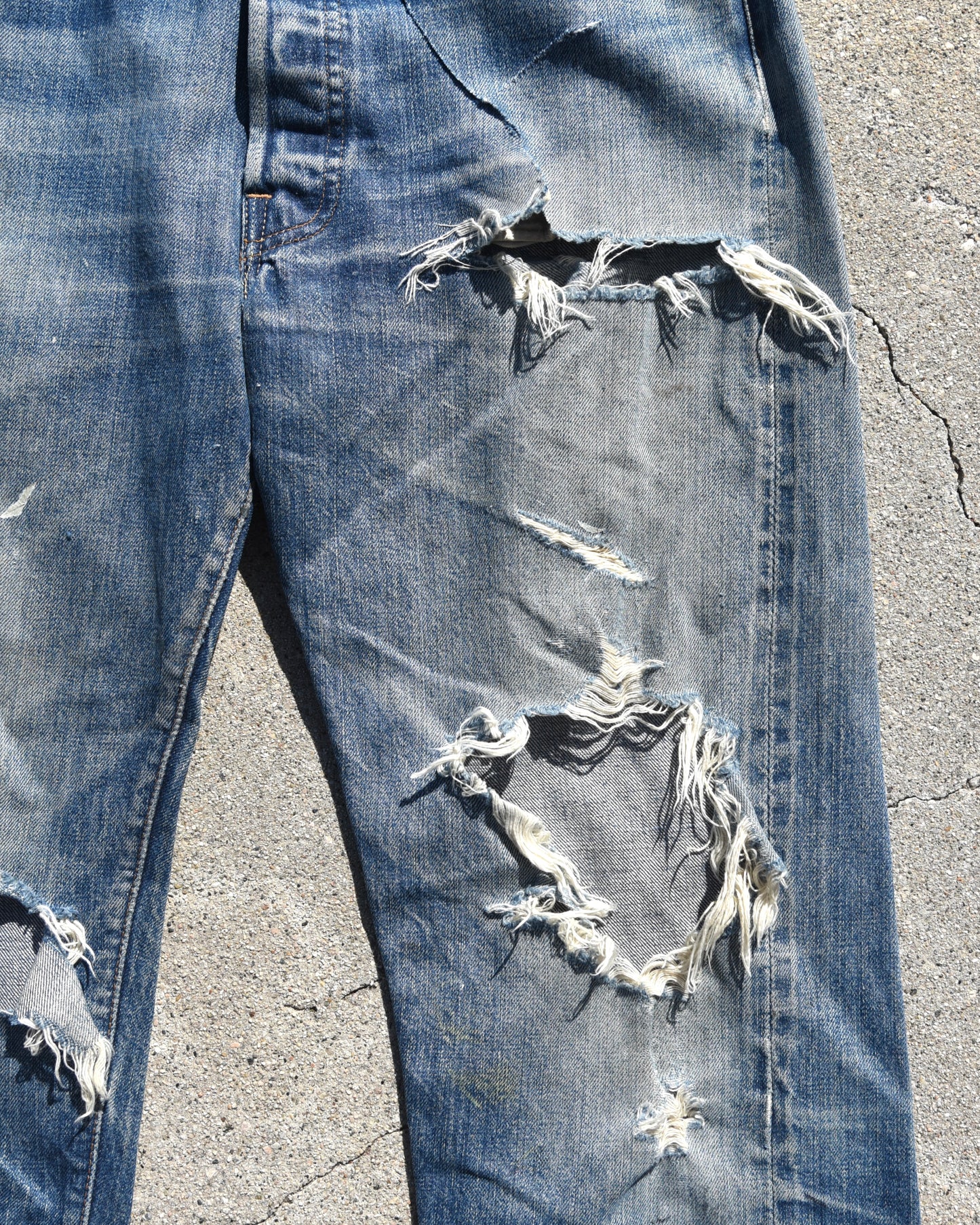 1960s Thrashed Levi’s 501xx Denim Jeans