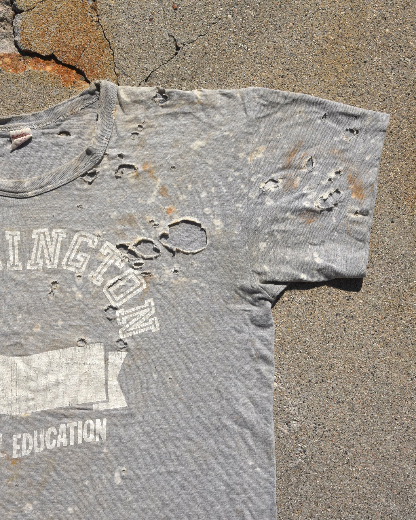 1950s Thrashed and Faded Farmington Phys Ed Tshirt