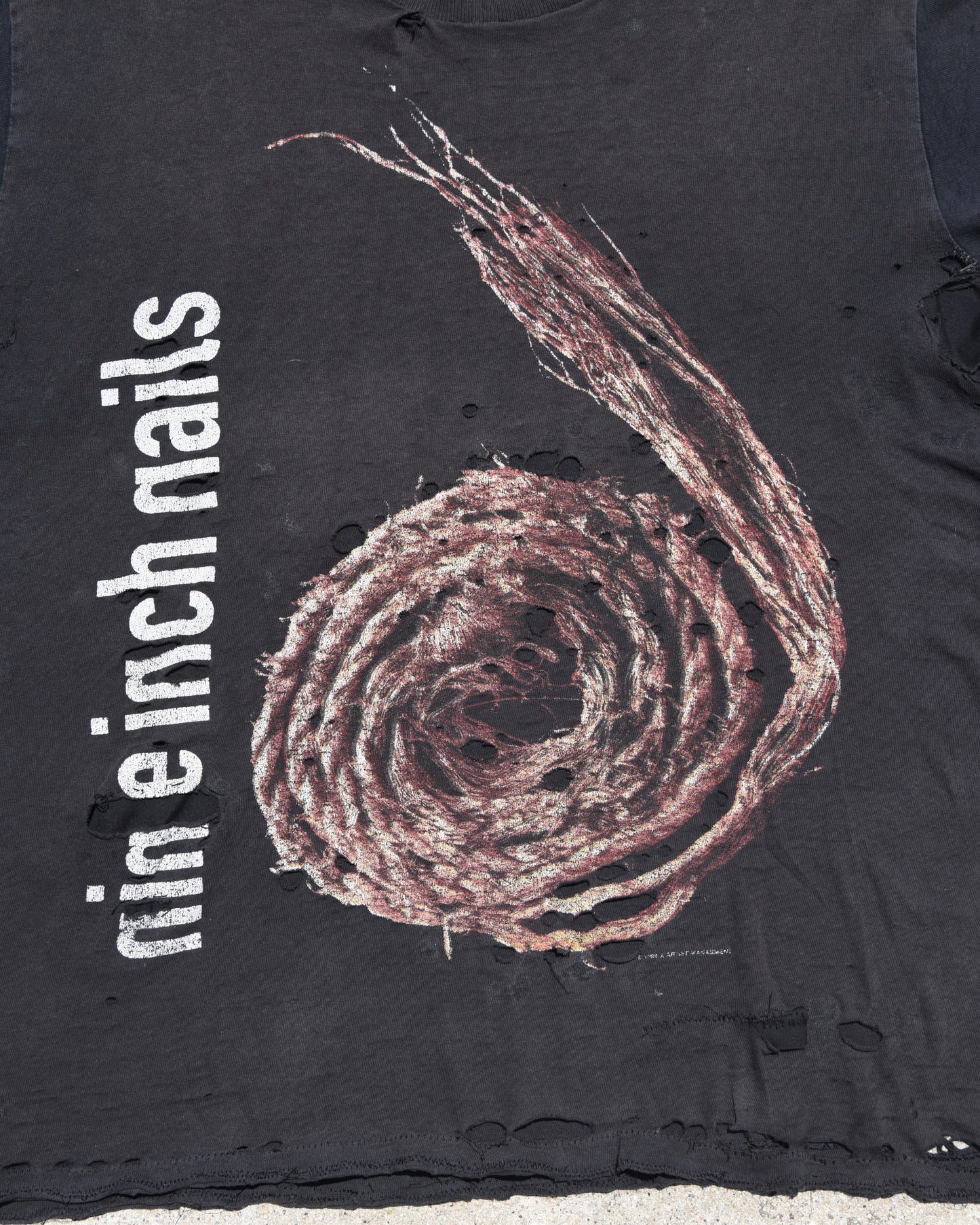 1995 Thrashed and Repaired Nine Inch Nails Further Down The Spiral Tshirt