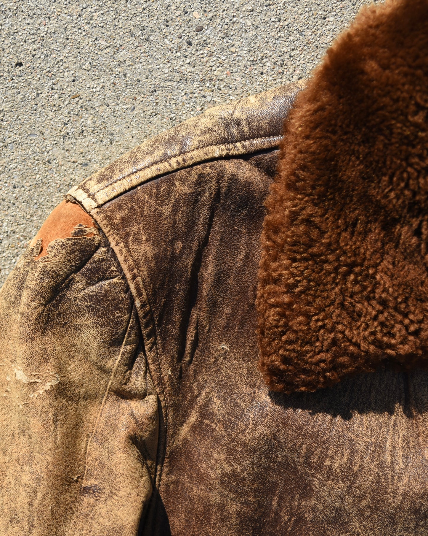 1940s LaPlaya Marlboro Spitfire Horsehide And Alpaca Lined Bomber Jacket
