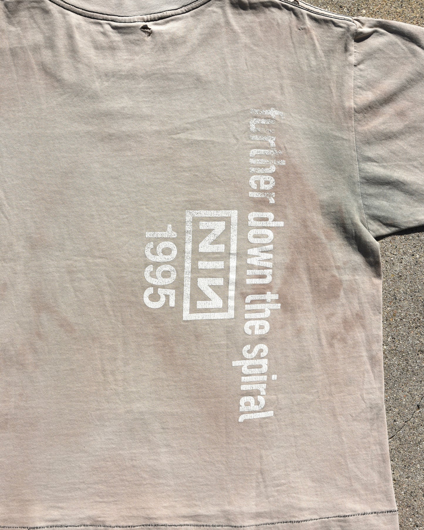 1995 Sun Faded Nine Inch Nails Further Down The Spiral Tshirt
