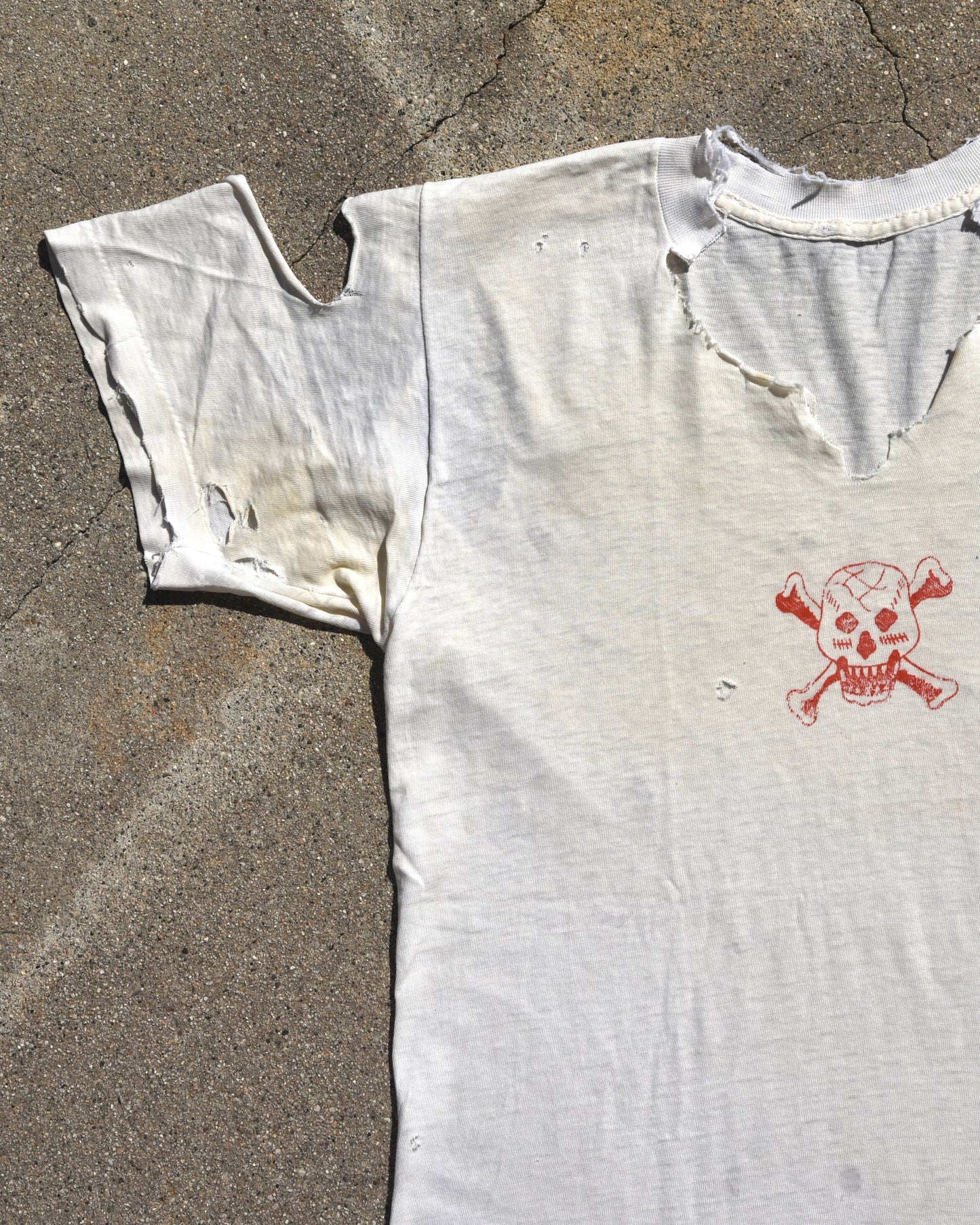 1960s Thrashed Skull Tshirt