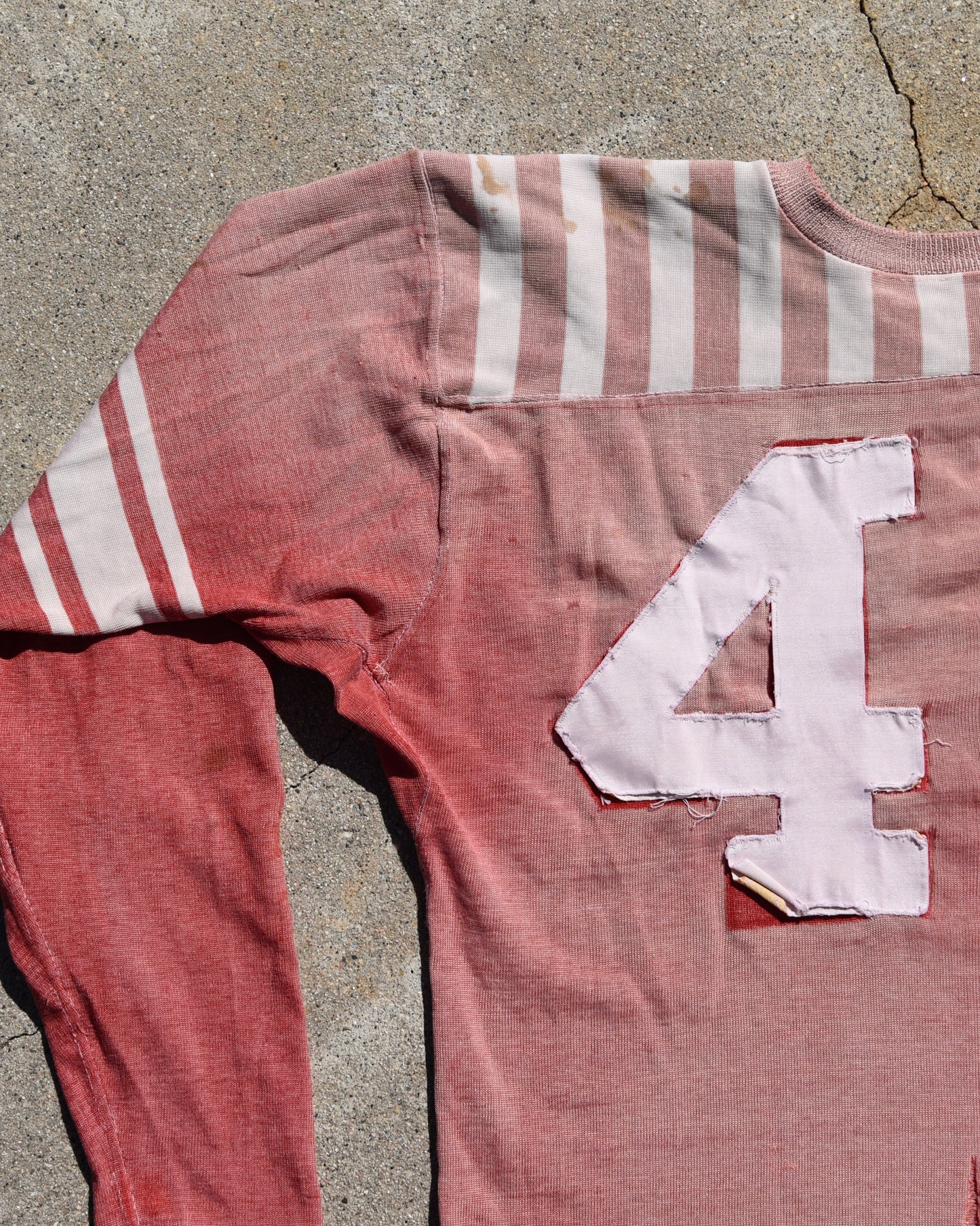 1950s Sun Faded Cotton Football Jersey