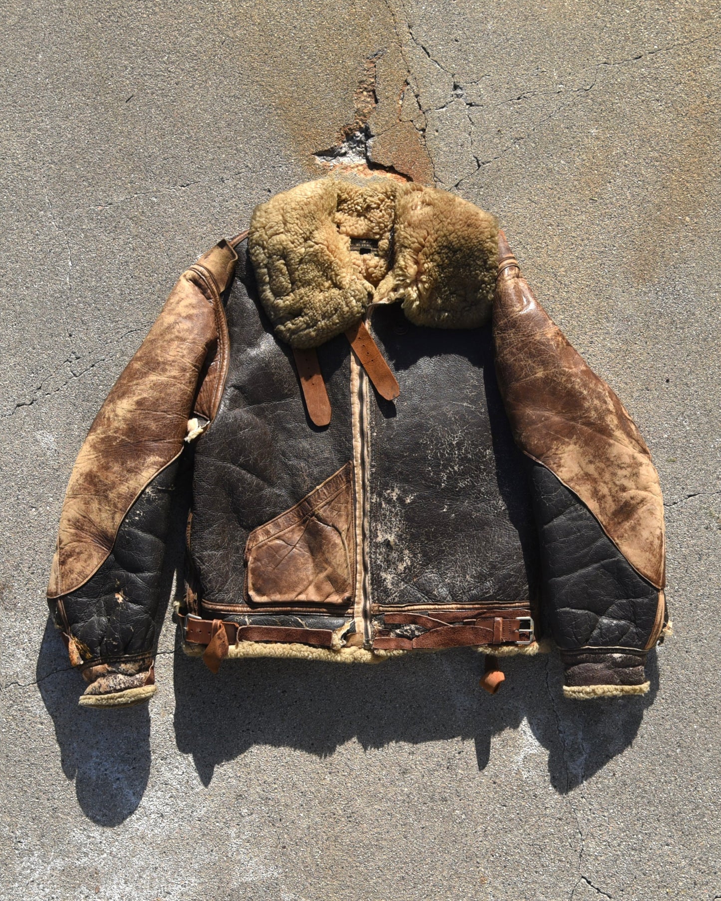 1940s U.S. Army B3 Shearling Leather Jacket