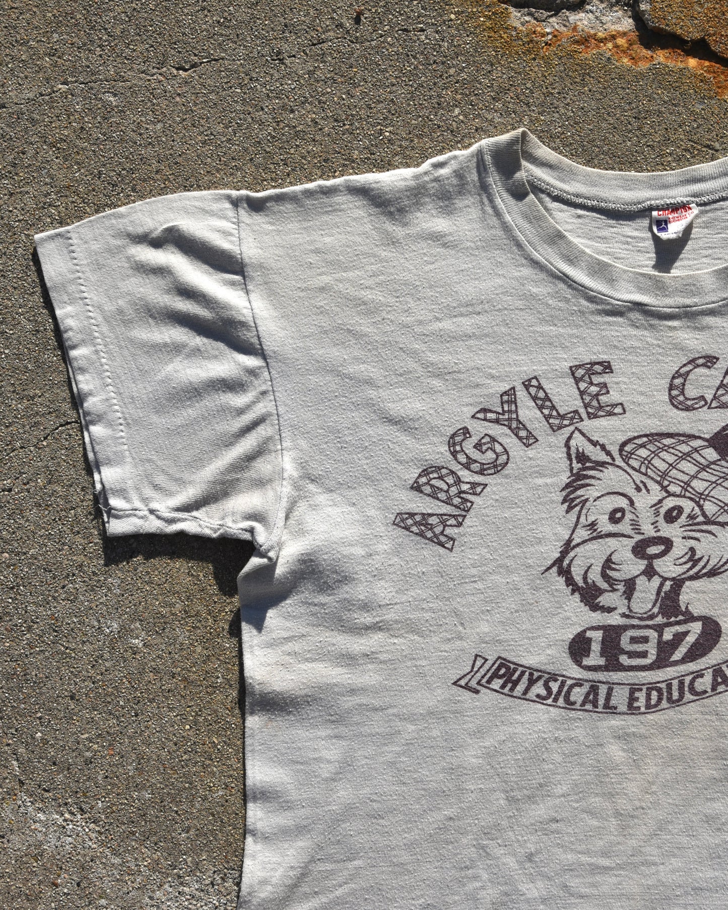 1950s Champion Argyle Central PE Tshirt