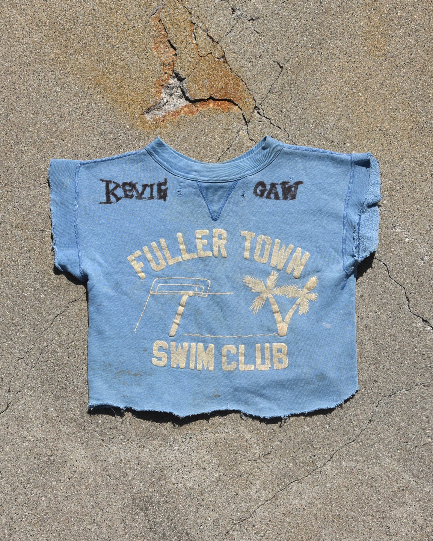 1950s Fuller Town Swim Club Single V Sweatshirt - Chopped