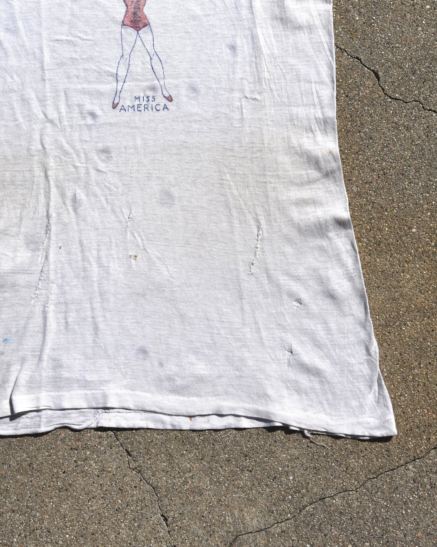1950s Miss America Stenciled Tshirt