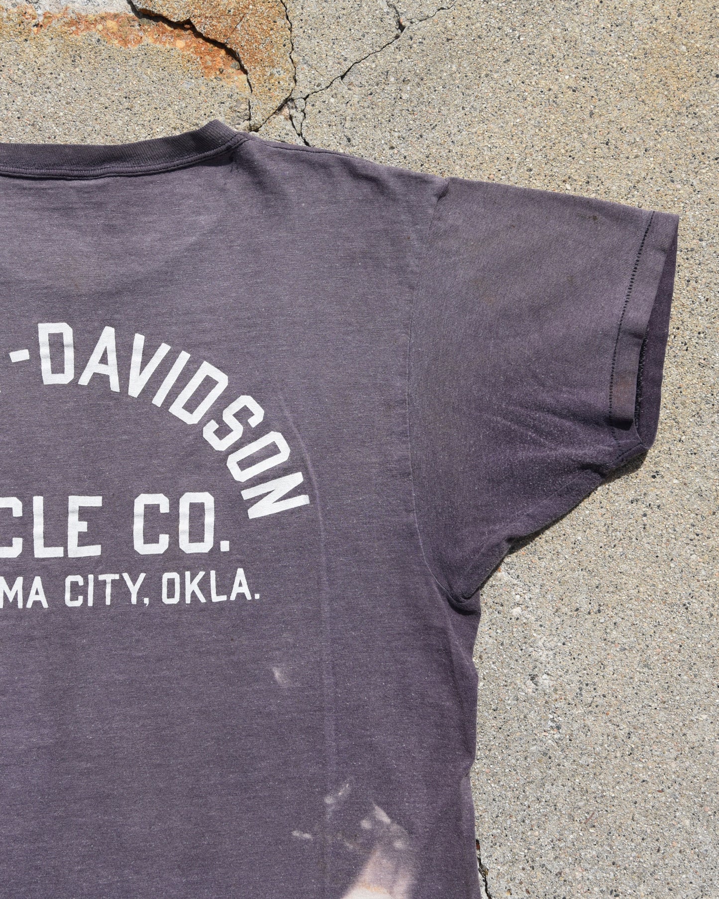 1970s Sun Faded Harley Davidson Oklahoma City Tshirt