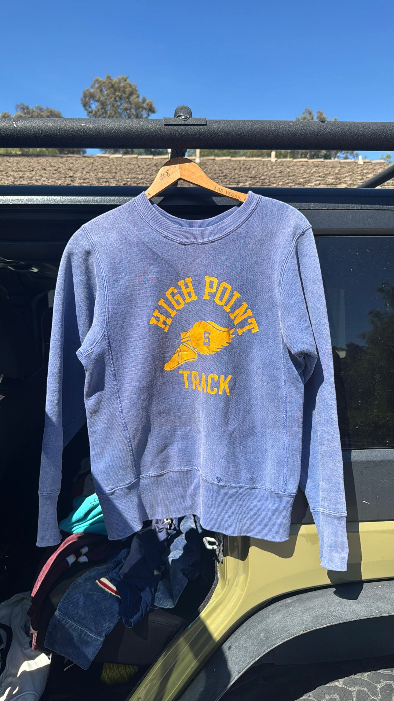 1960s High Point Track Champion Reverse Weave Expansion Gusset Sweatshirt